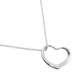 TIFFANY&Co. Open heart Necklace Elsa Peretti Silver925 heart 4.8g Women